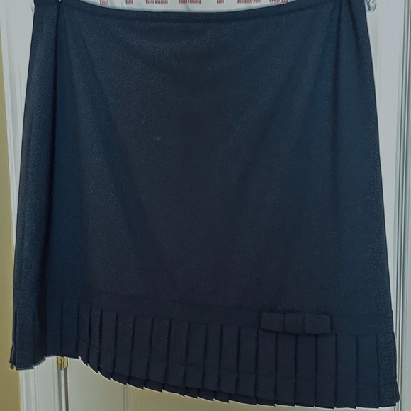 🎀 Context Wool-Lined Pleated Hem with Bow Skirt Mini Excellent - Picture 8 of 8